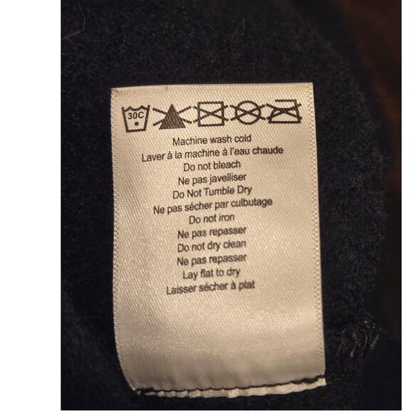 MK Mountain Khakis Lodge Merino Wool Hooded Insulated Jacket Navy Blue Medium - Picture 11 of 11